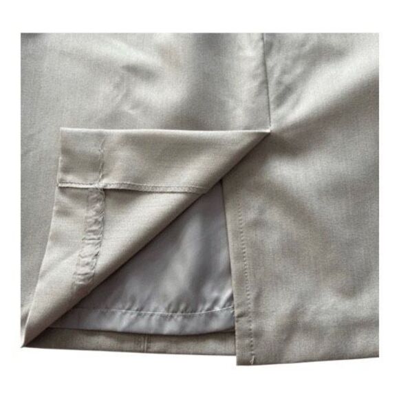 Worthington Straight Career Business Office Short Skirt Size12 Beige Pockets - Picture 6 of 10